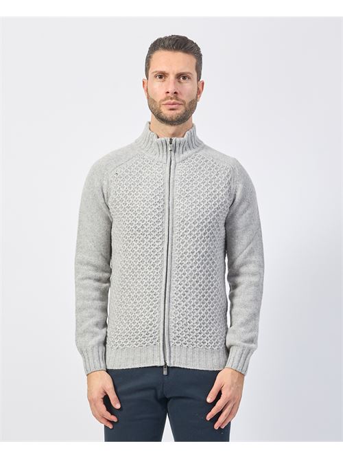 Gazzarrini cardigan enti?rement zipp? en laine m?lang?e GAZZARRINI | MI387GRGRIGIO-CHIARO