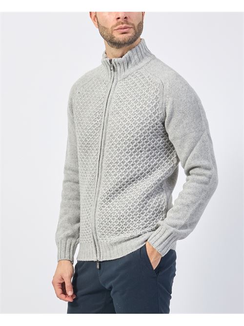 Gazzarrini cardigan enti?rement zipp? en laine m?lang?e GAZZARRINI | MI387GRGRIGIO-CHIARO