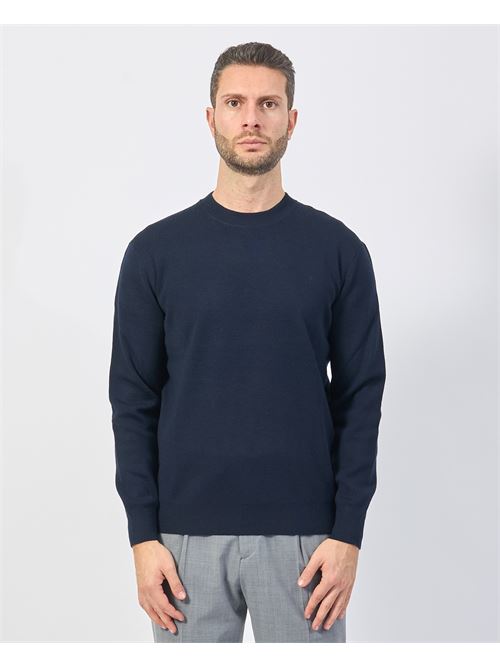 Pull ? col rond Gazzarrini en laine GAZZARRINI | MI497GBLU