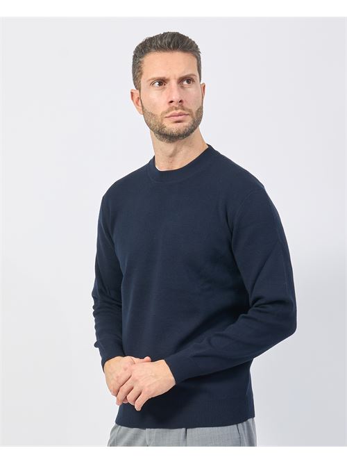 Pull ? col rond Gazzarrini en laine GAZZARRINI | MI497GBLU