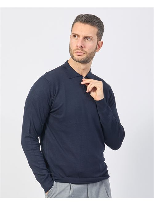 Pull Gazzarrini bleu avec demi-zip GAZZARRINI | MI515GBLU