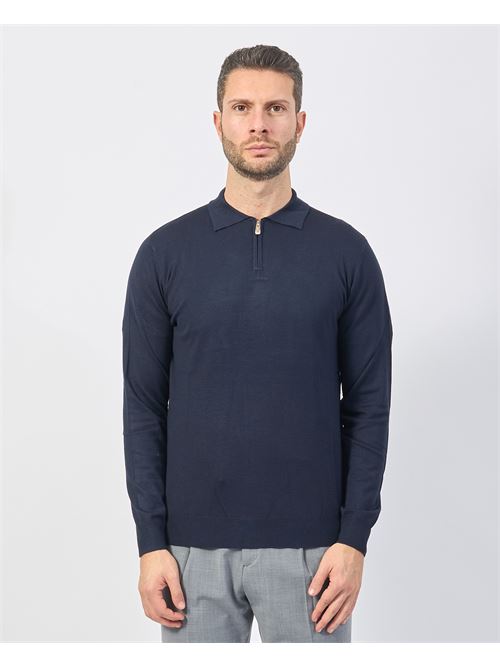 Pull Gazzarrini bleu avec demi-zip GAZZARRINI | MI515GBLU