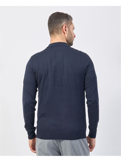 Pull Gazzarrini bleu avec demi-zip GAZZARRINI | MI515GBLU