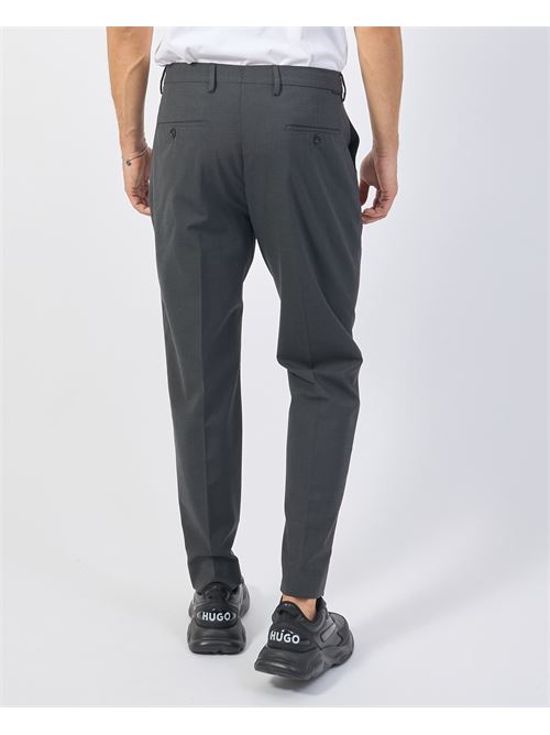 Pantalon homme Gazzarrini en laine m?lang?e avec plis GAZZARRINI | PSI645GANTRACITE/TORTORA