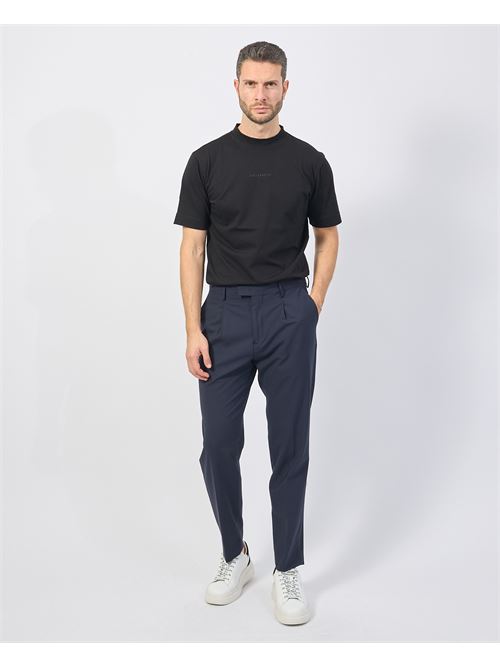 Pantalon homme Gazzarrini en laine m?lang?e avec plis GAZZARRINI | PSI645GBLU