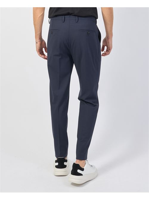 Pantalon homme Gazzarrini en laine m?lang?e avec plis GAZZARRINI | PSI645GBLU