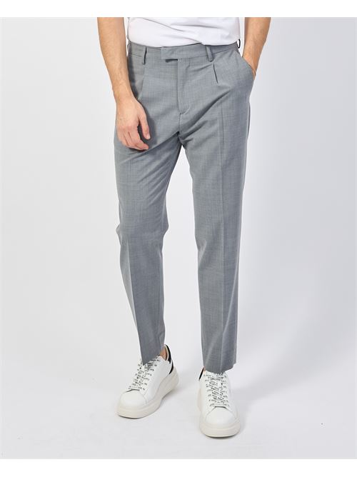 Pantalon homme Gazzarrini en laine m?lang?e avec plis GAZZARRINI | PSI645GGRIGIO