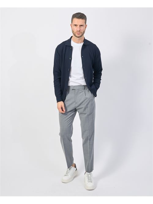 Pantalon homme Gazzarrini en laine m?lang?e avec plis GAZZARRINI | PSI645GGRIGIO