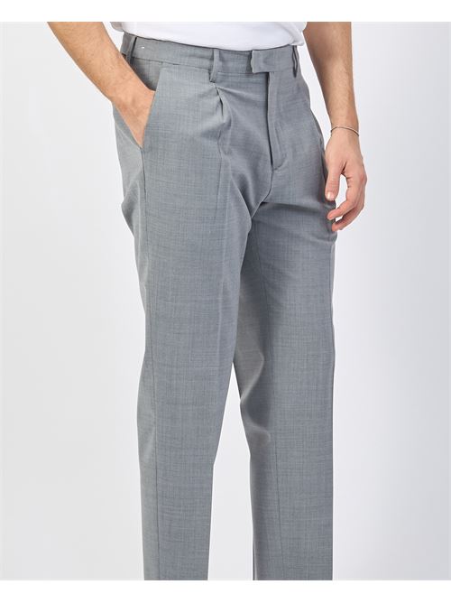 Pantalon homme Gazzarrini en laine m?lang?e avec plis GAZZARRINI | PSI645GGRIGIO