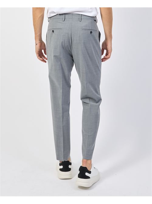 Pantalon homme Gazzarrini en laine m?lang?e avec plis GAZZARRINI | PSI645GGRIGIO