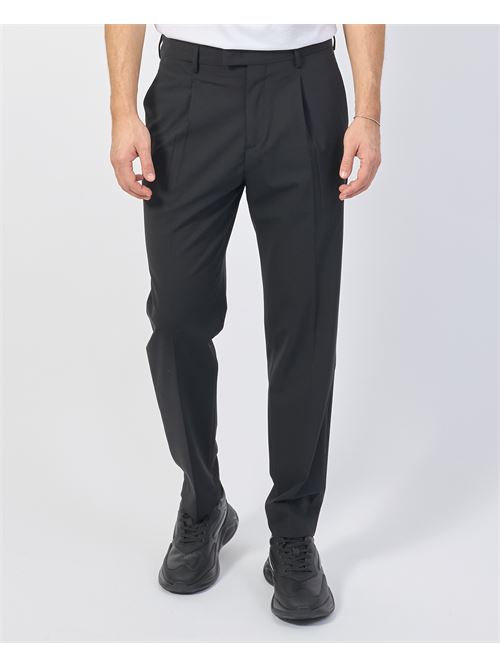 Pantalon homme Gazzarrini en laine m?lang?e avec plis GAZZARRINI | PSI645GNERO