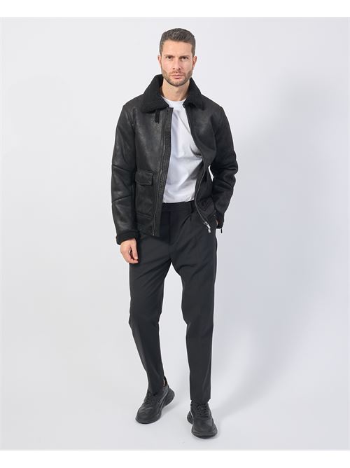 Pantalon homme Gazzarrini en laine m?lang?e avec plis GAZZARRINI | PSI645GNERO