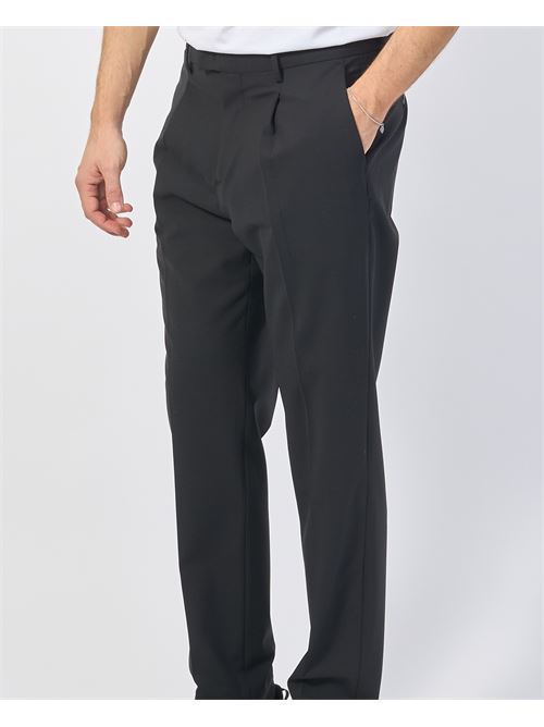 Pantalon homme Gazzarrini en laine m?lang?e avec plis GAZZARRINI | PSI645GNERO