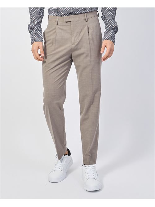 Pantalon homme Gazzarrini en laine m?lang?e avec plis GAZZARRINI | PSI645GTORTORA