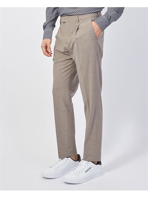 Pantalon homme Gazzarrini en laine m?lang?e avec plis GAZZARRINI | PSI645GTORTORA