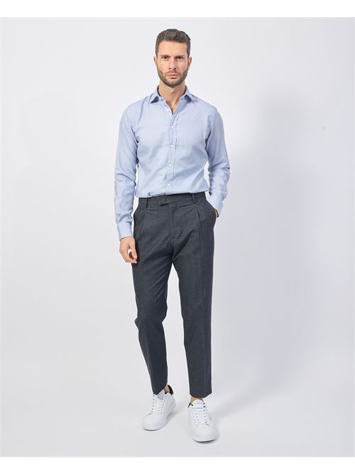 Pantalon homme Gazzarrini en laine m?lang?e GAZZARRINI | PSI647GBLU