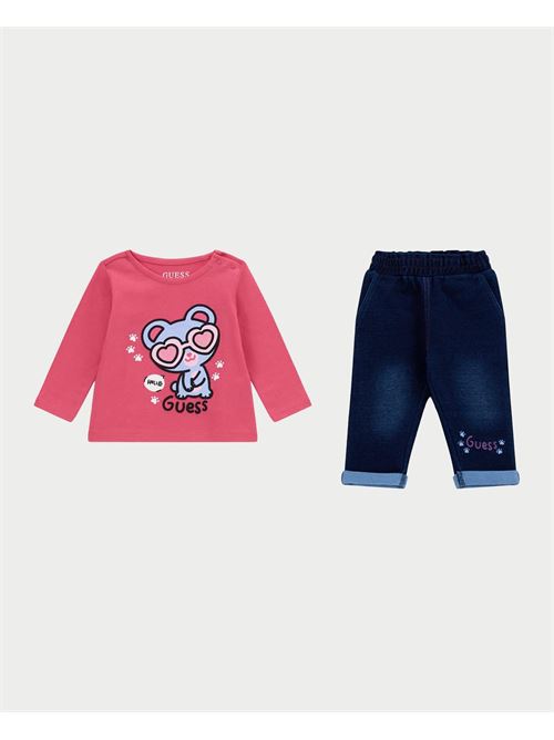 Tenue Guess pour fille avec sweat et jean GUESS | A4YG06-K6YW0G65E