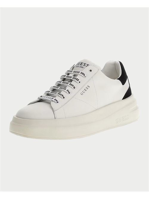 Sneakers uomo Guess elba con stringhe logate GUESS | FMPVIB-SUE12WHIBK