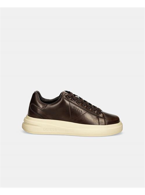 Sneakers uomo Guess elba in vera pelle GUESS | FMTEBR-LEA12BROBE