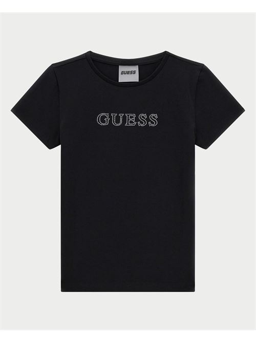 T-shirt Guess girl en coton avec logo GUESS | J4RI49-J1314JBLK