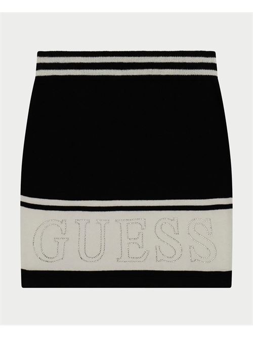 Jupe midi Guess avec strass pour fille GUESS | J4YD05-Z3GW0JBLK