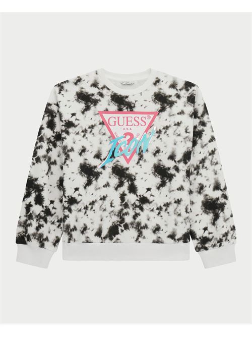 Guess crewneck sweatshirt for girls with all-over print GUESS | J4YQ02-KA6R3P8M1