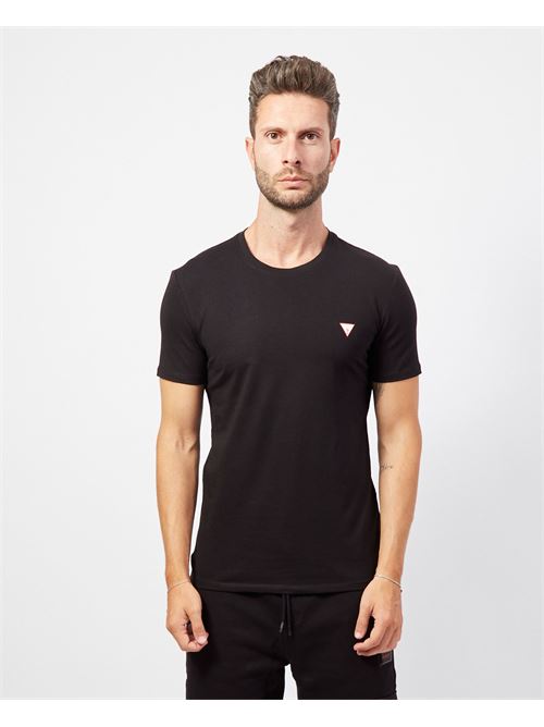 T-shirt uomo Guess slim fit in cotone con logo GUESS | M2YI24-J1314JBLK