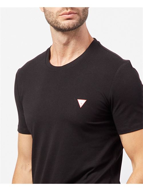 T-shirt uomo Guess slim fit in cotone con logo GUESS | M2YI24-J1314JBLK