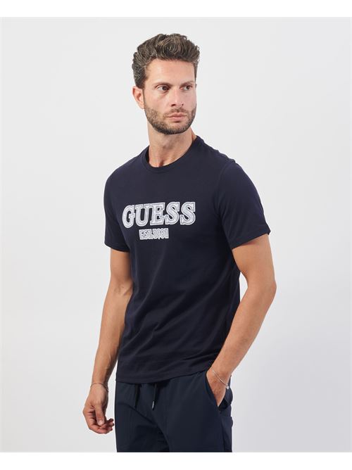 T-shirt Guess bleu coupe slim avec logo GUESS | M4BI45-I3Z14G7V2