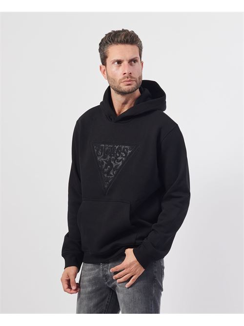 Felpa uomo Guess con cappuccio e logo GUESS | M4BQ25-K9Z21JBLK