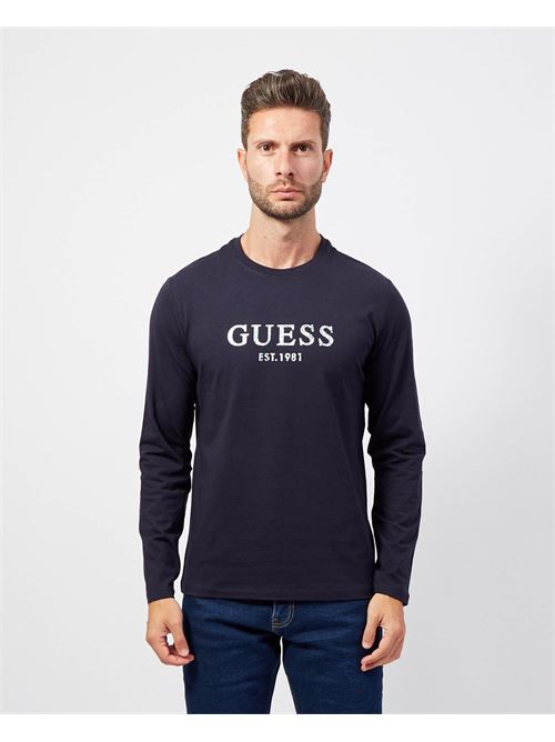 T-shirt Guess en coton à manches longues avec logo GUESS | M4YI39-J1314G7V2