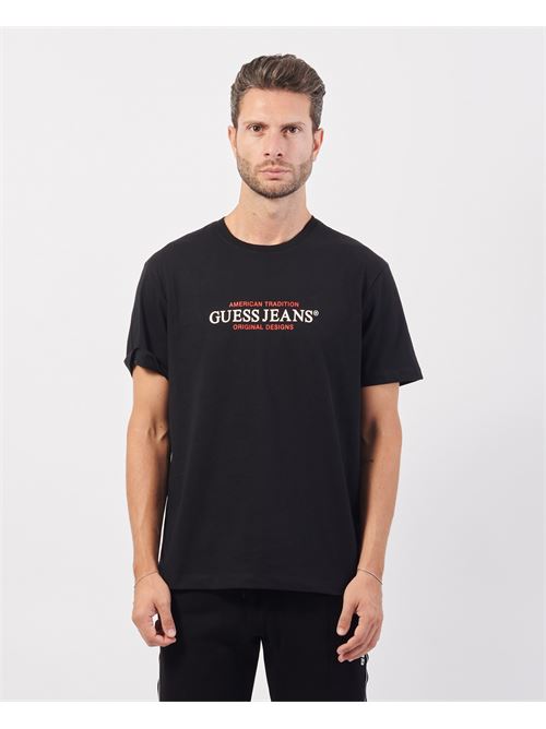 T-shirt homme en coton Guess avec logo GUESS | M4YI42-K8FQ4JBLK