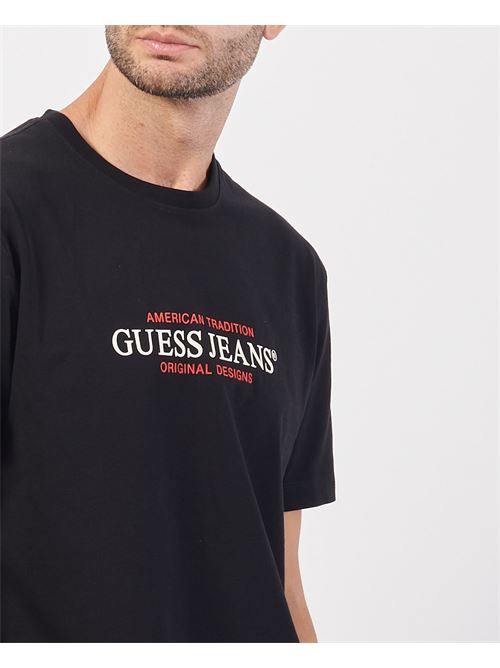 T-shirt uomo Guess in cotone con logo GUESS | M4YI42-K8FQ4JBLK