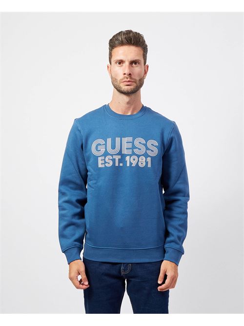 Sweat-shirt Guess pour hommes en coton mélangé avec logo GUESS | M4YQ08-K9Z21G75N