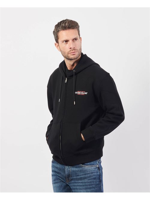 Felpa uomo Guess fullzip con cappuccio GUESS | M4YQ27-K9V31JBLK