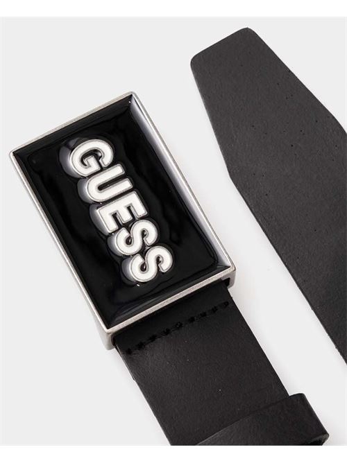 Cintura uomo Guess in pelle con fibbia logata GUESS | M4YZ13-L0UL0JBLK