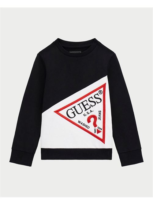 Felpa Guess per bambini con logo ricamato