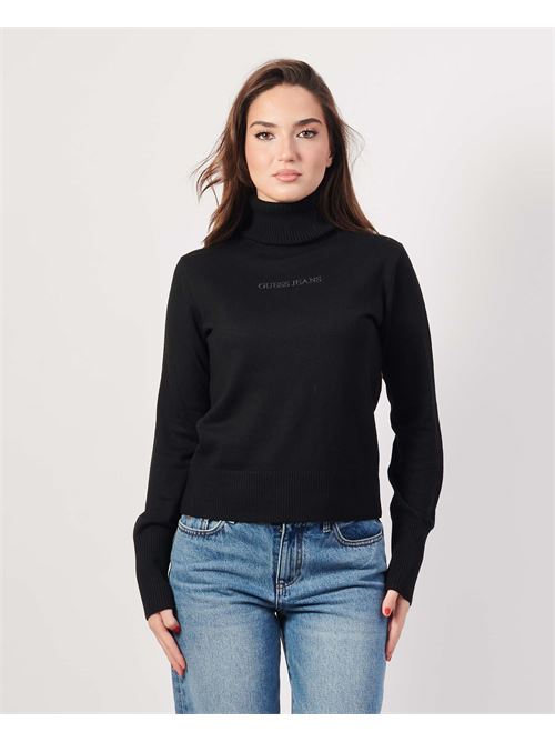 Guess high neck sweater with logo GUESS | W4BR15-Z3HO2JBLK