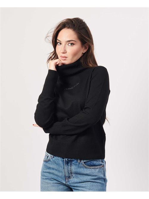 Guess high neck sweater with logo GUESS | W4BR15-Z3HO2JBLK