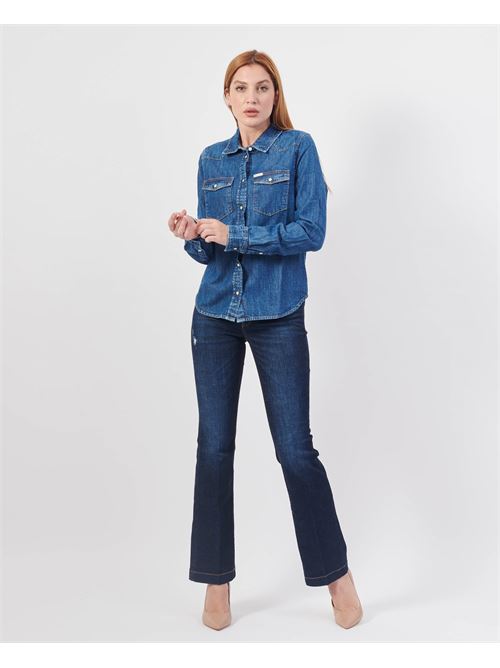 Camicia di jeans donna Guess in denim spesso GUESS | W4YH35-D5EI3D4RW