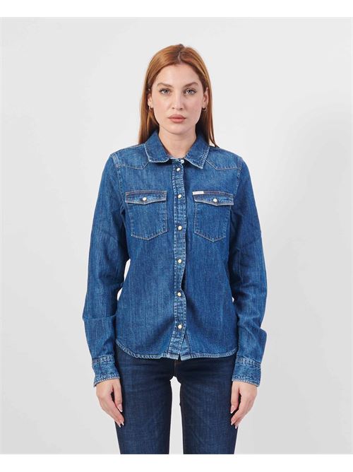 Camicia di jeans donna Guess in denim spesso GUESS | W4YH35-D5EI3D4RW