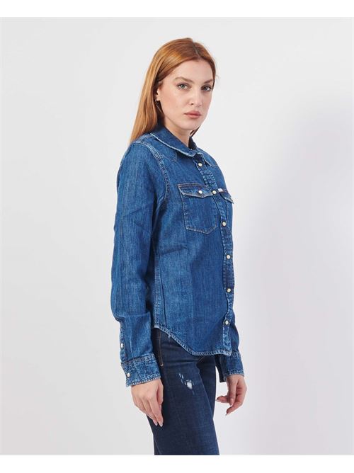 Camicia di jeans donna Guess in denim spesso GUESS | W4YH35-D5EI3D4RW