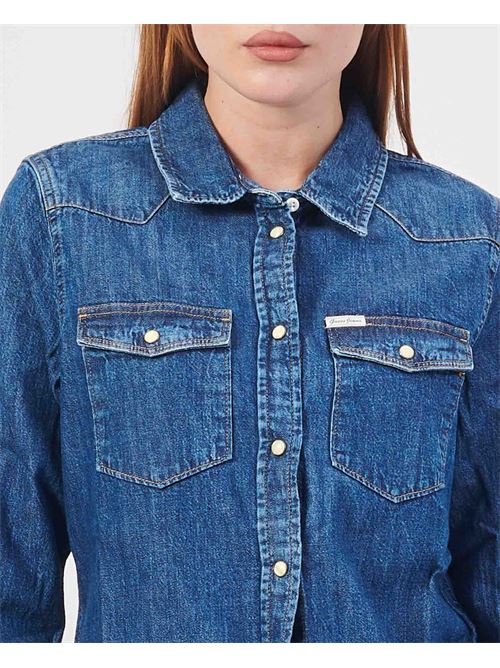 Camicia di jeans donna Guess in denim spesso GUESS | W4YH35-D5EI3D4RW