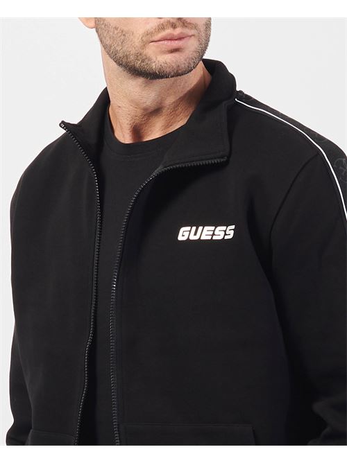 Felpa uomo Guess logo laterale GUESS | Z2YQ10-KB3P2JBLK