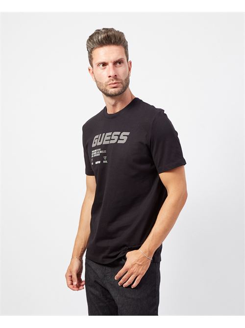 T-shirt uomo Guess in cotone con logo GUESS | Z4YI13-I3Z14JBLK