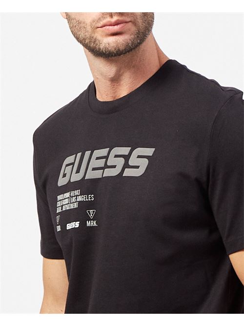 T-shirt uomo Guess in cotone con logo GUESS | Z4YI13-I3Z14JBLK