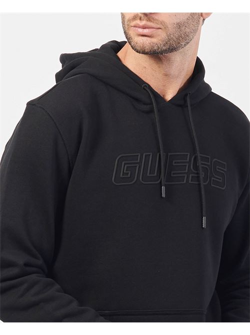 Felpa uomo Guess con cappuccio e tasche GUESS | Z4YQ12-KAIJ1JBLK