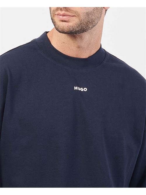 T-shirt Hugo en coton ? manches longues avec logo HUGO | 50511029405