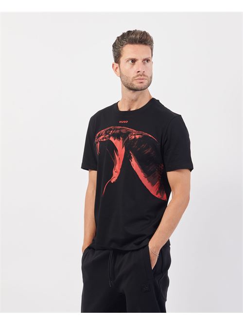 T-shirt uomo Hugo con grafica serpente HUGO | 50519013001