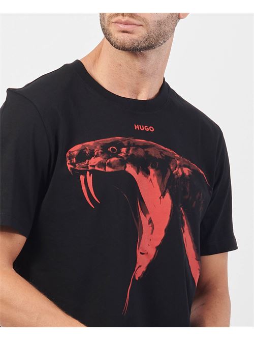 T-shirt uomo Hugo con grafica serpente HUGO | 50519013001